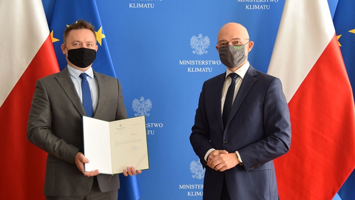 Wiceprezes PAA Andrzej Głowacki i Minister Klimatu Michał Kurtyka, fot. PAA