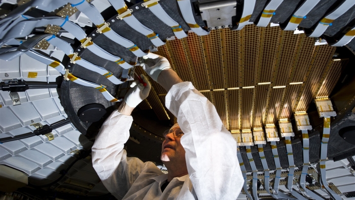 Detektor AMS (Alpha Magnetic Spectrometer), fot. CERN