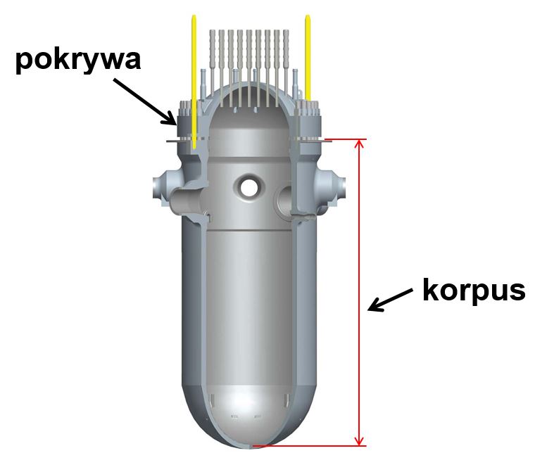 Korpus i pokrywa reaktora jądrowego na przykładzie reaktora AP1000